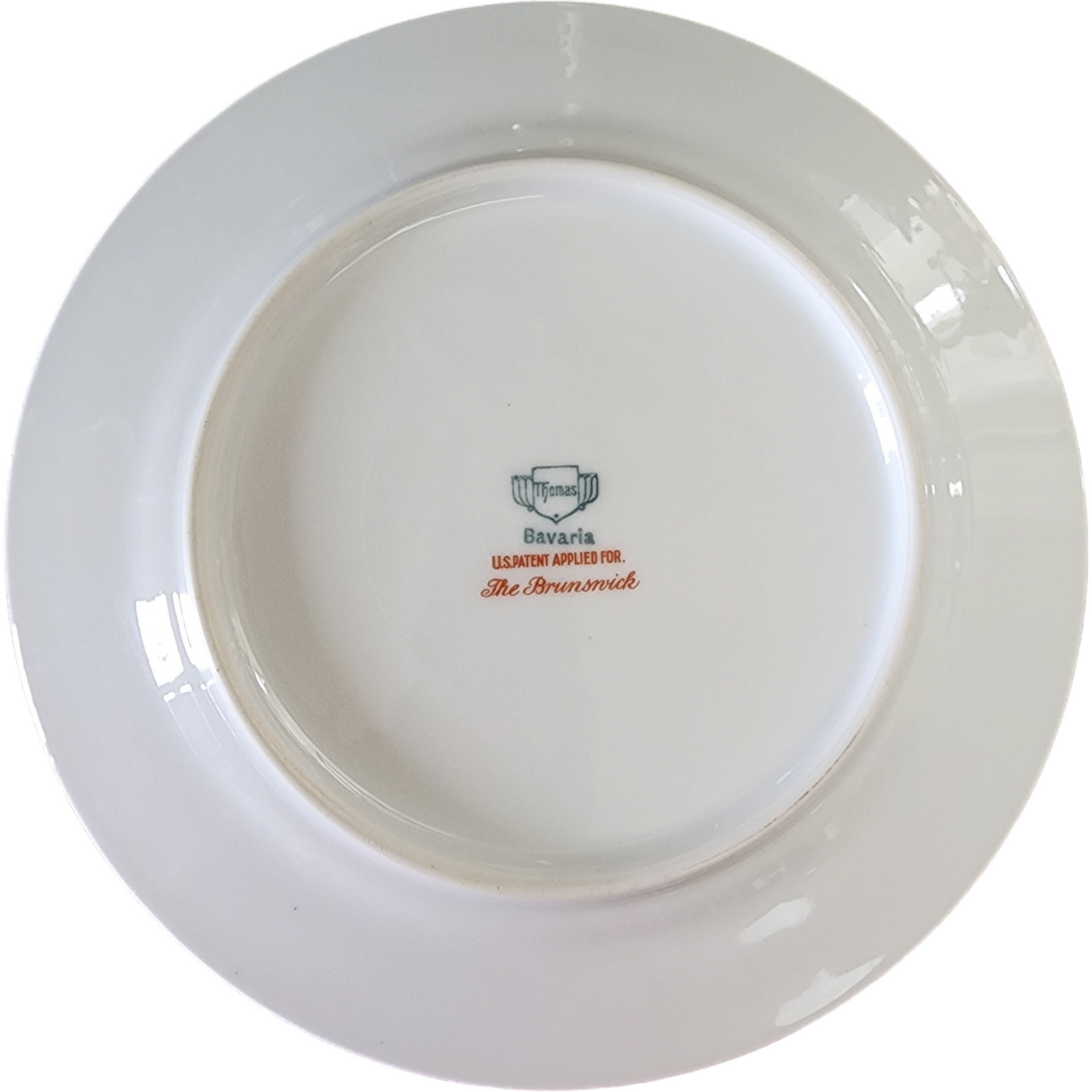 Thomas The Brunswick Blue Band Flower Basket Smooth Luncheon Plate