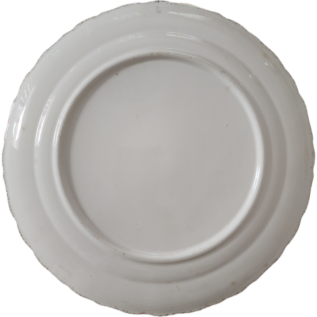Thompson Trent Yellow Flowers Brushed Gold Trim Dinner Plate