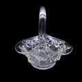 Tiara Clear Dogwood Blossom No Trim Handled Basket