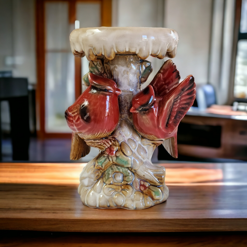 Tii Collections Ceramic Love Birds Christmas Home Décor  Candle Holder