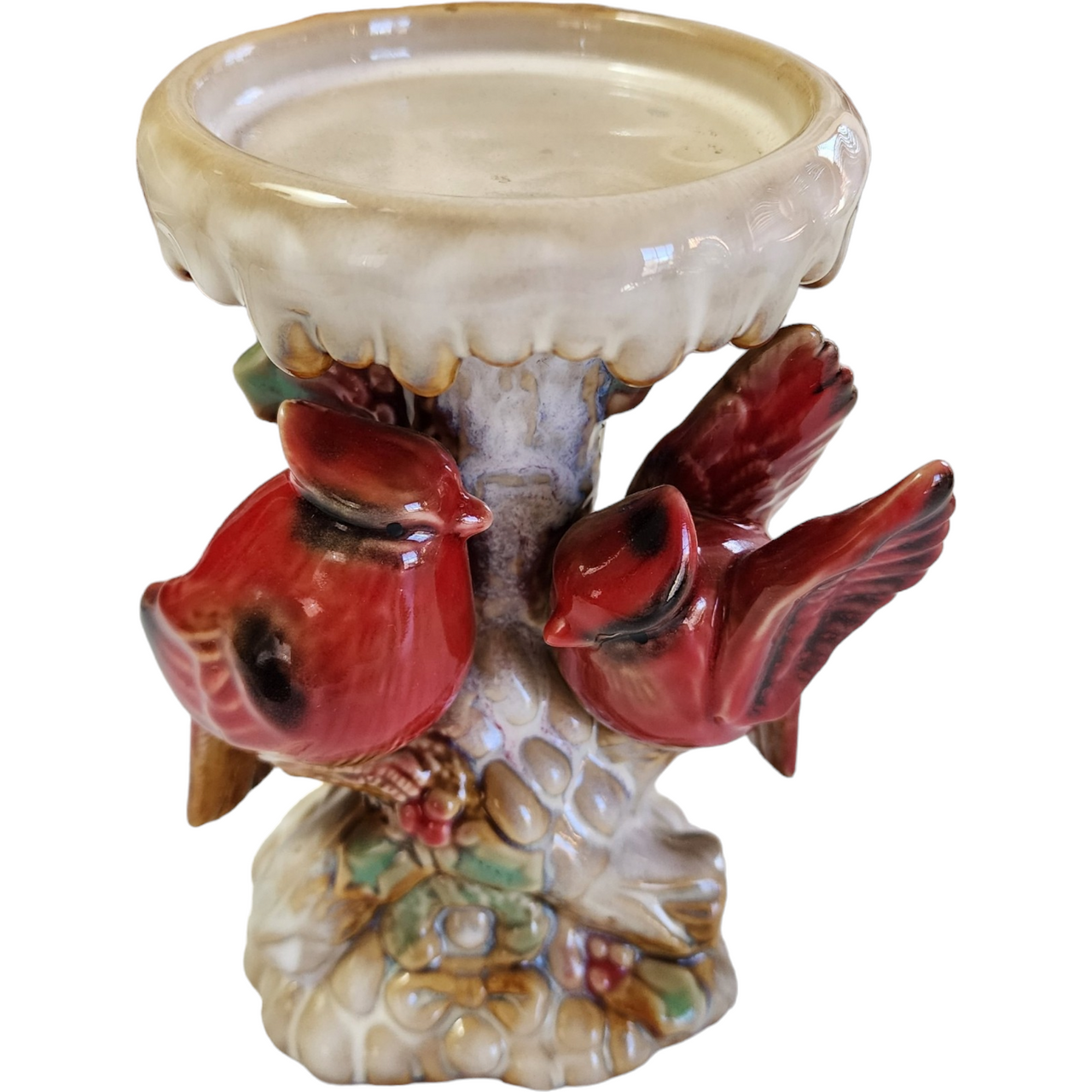 Tii Collections Ceramic Love Birds Christmas Home Décor  Candle Holder