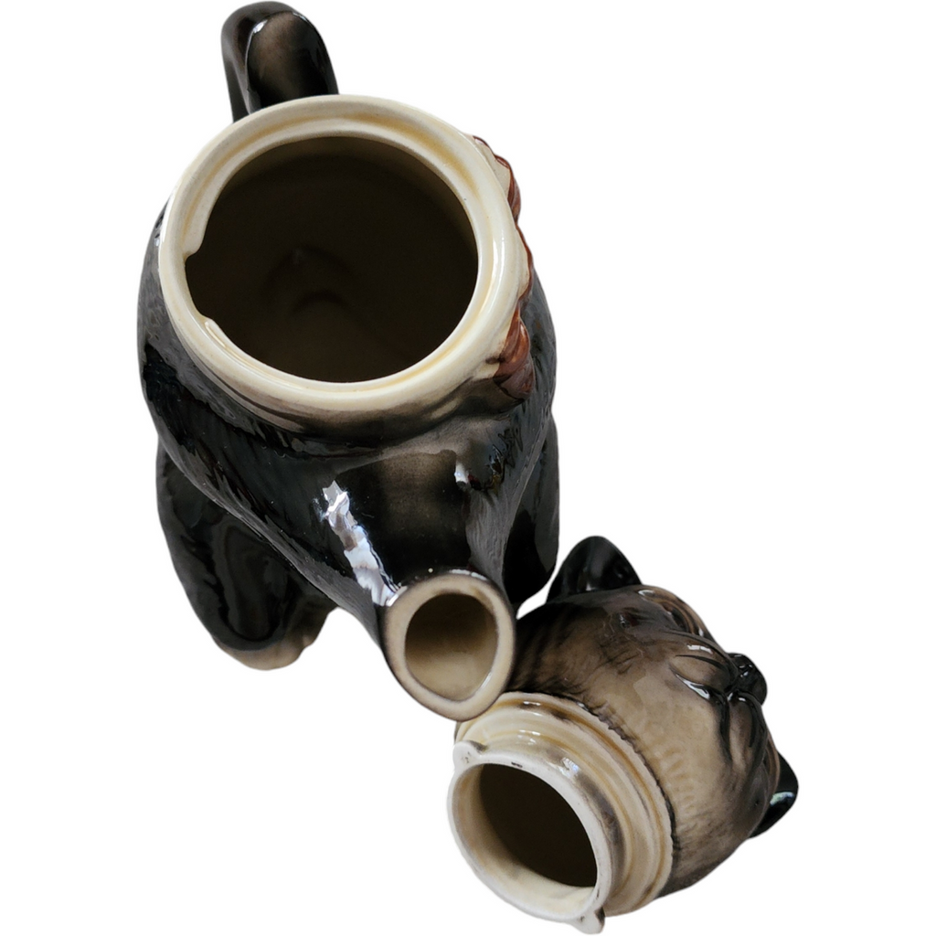 Tony Wood Studio Pussyfoot Siamese Cat Ceramic Figural Teapot