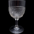 US Glass Vintage Clear Pressed Glass Stemmed Water Wine Goblet