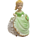 Relpo  Girl Southern Belle Light Green Dress Hand Painted Planter Japan