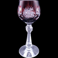 Unknown Manufacturer Cut Pinwheel On Red Hock Cordial Glass