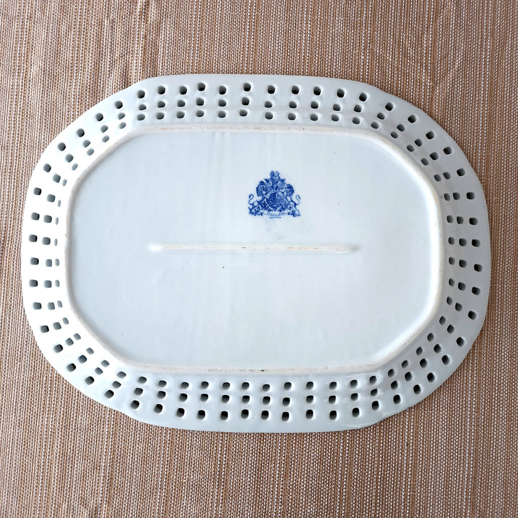 Victoria Ware Ironstone Blue and White Transferware Platter