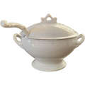 Victorian George Jones Stone China Stoke on Trent Sauce Boat & Ladle
