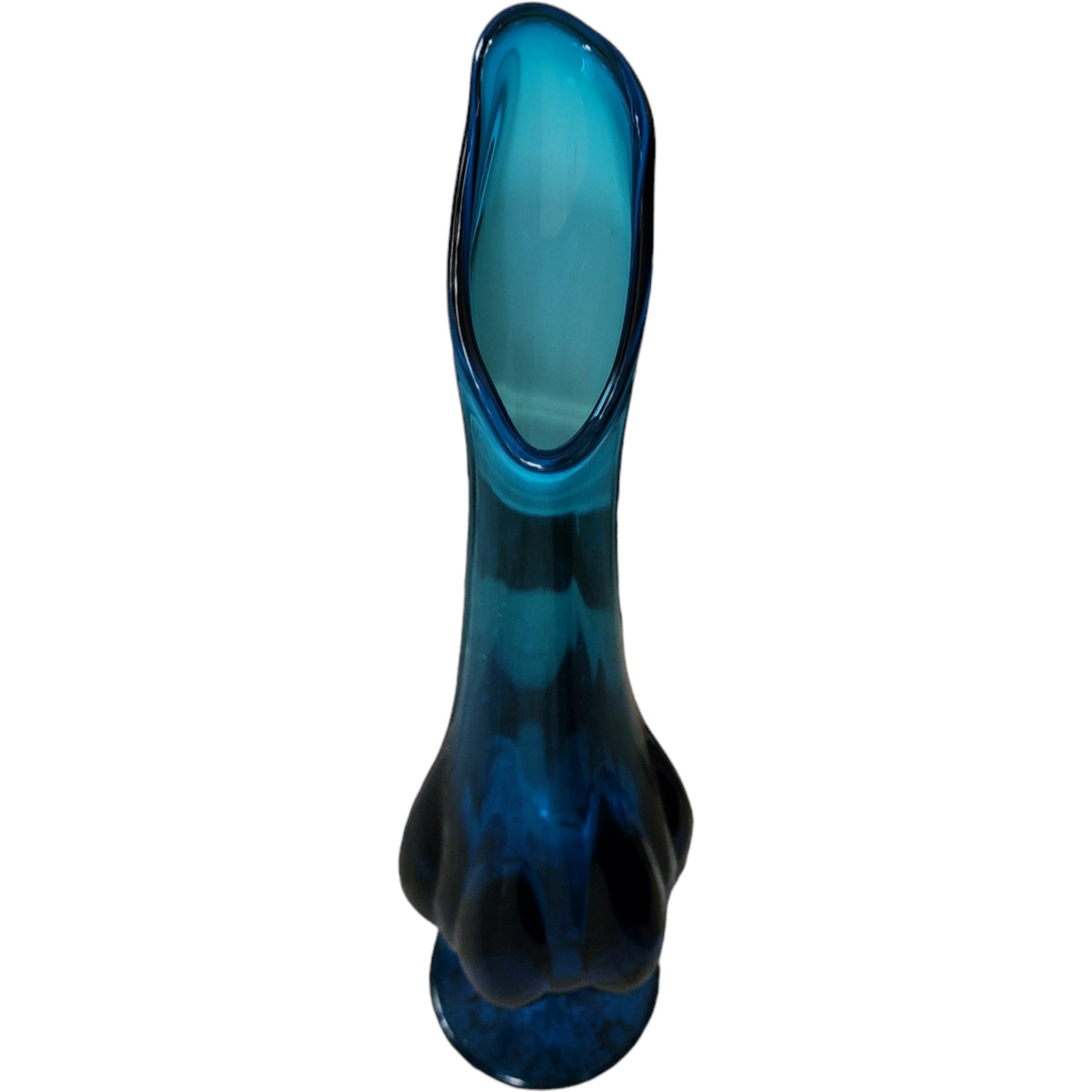 Viking Stretch Epic Blue Bluenique Pressed Glass Large Swung Vase