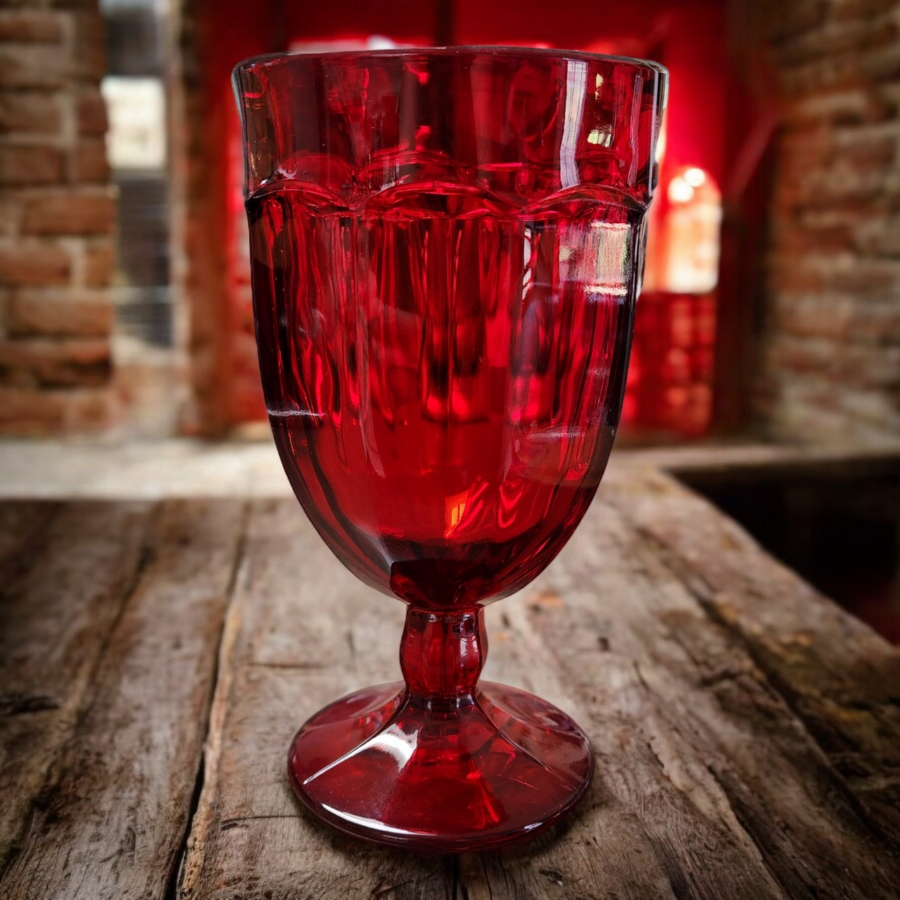 Viking Glass Arlington Ruby Iced Tea Glass Goblet