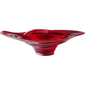 Viking Glass Ruby Red Cadmium Glow Divided Dish