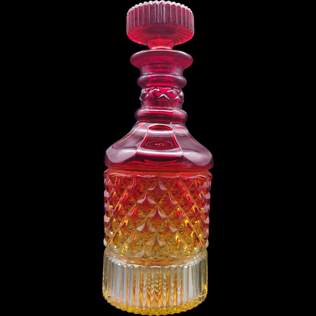 Viking Glass Yesteryear Amberina Decanter