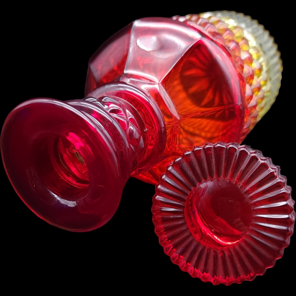 Viking Glass Yesteryear Amberina Decanter