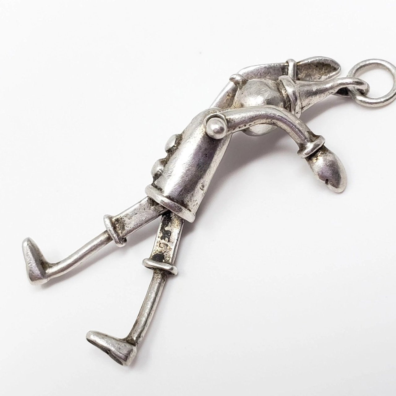 Vintage Large Articulated Pinocchio Puppet Sterling Silver 925 Charm