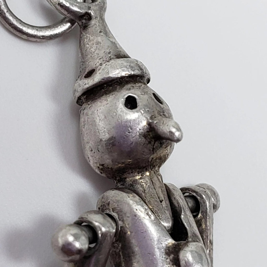 Vintage Large Articulated Pinocchio Puppet Sterling Silver 925 Charm