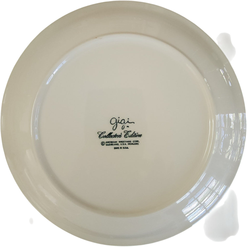 Vintage 1973 American Greetings Gigi Collector's Edition Plate Don't Hurry Through Life No Box
