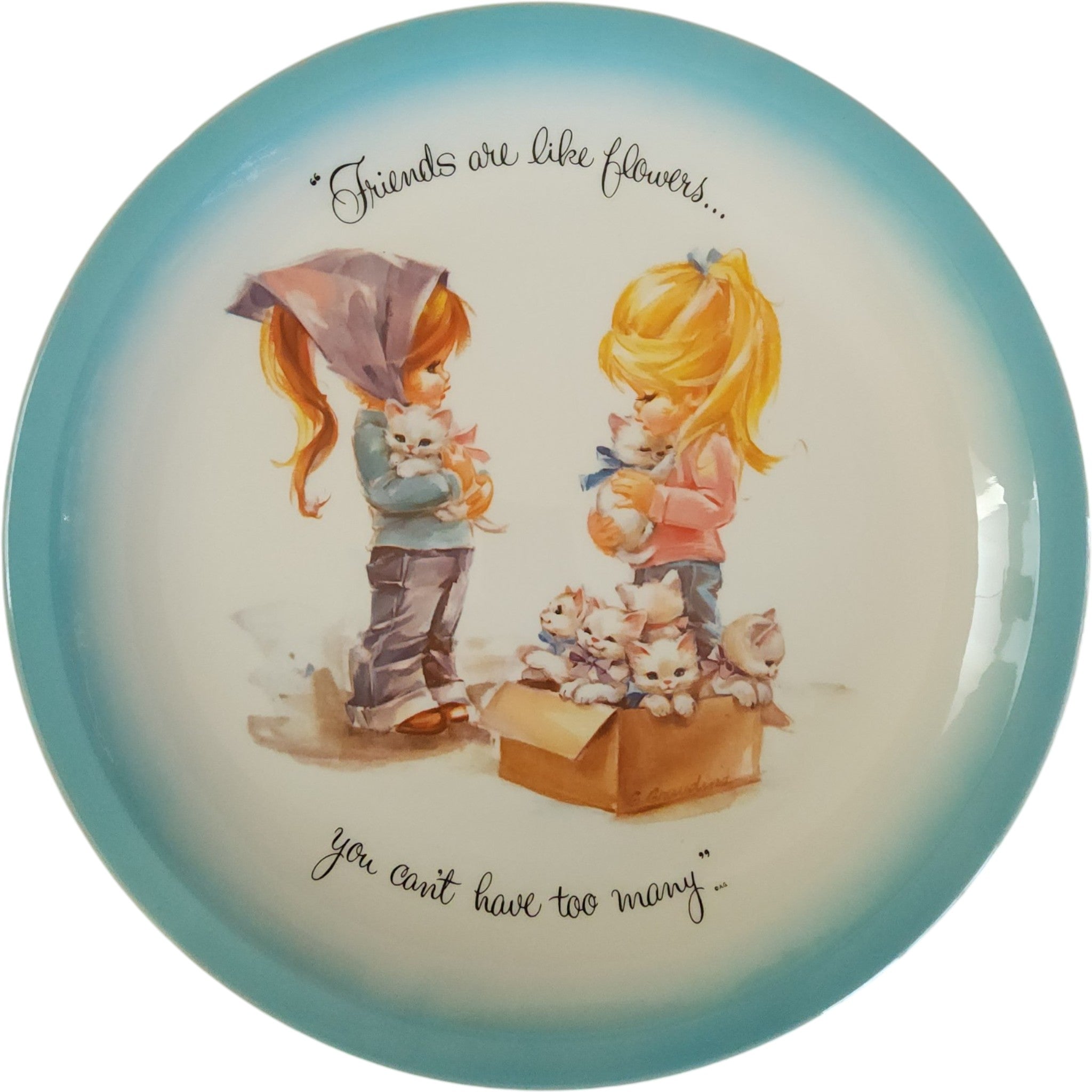 Vintage 1973 American Greetings Gigi Collector's Edition Plate Friends Are Like Flowers No Box