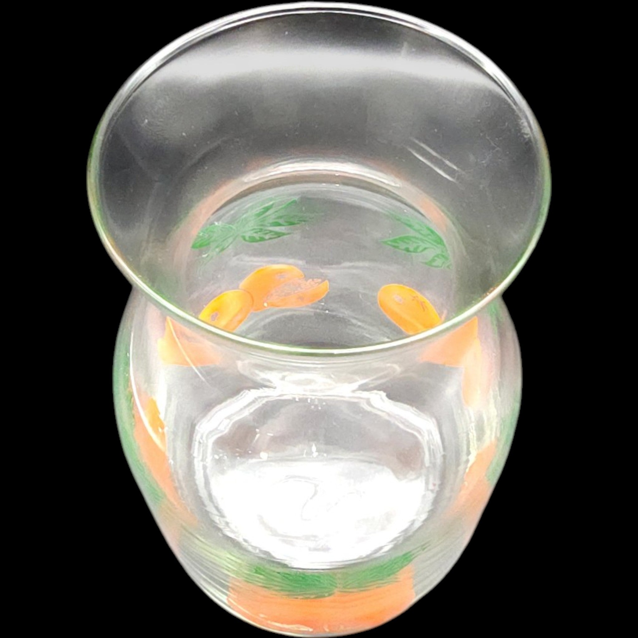 Vintage Anchor Hocking Clear Glass Juice Carafe Orange Citrus Pattern
