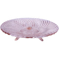 Vintage Anchor Hocking Pink Depression Glass Three-Footed Console Bowl