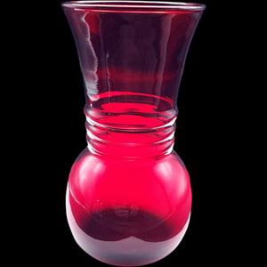 Vintage Anchor Hocking Royal Ruby Red Glass Vase - 6 Inch