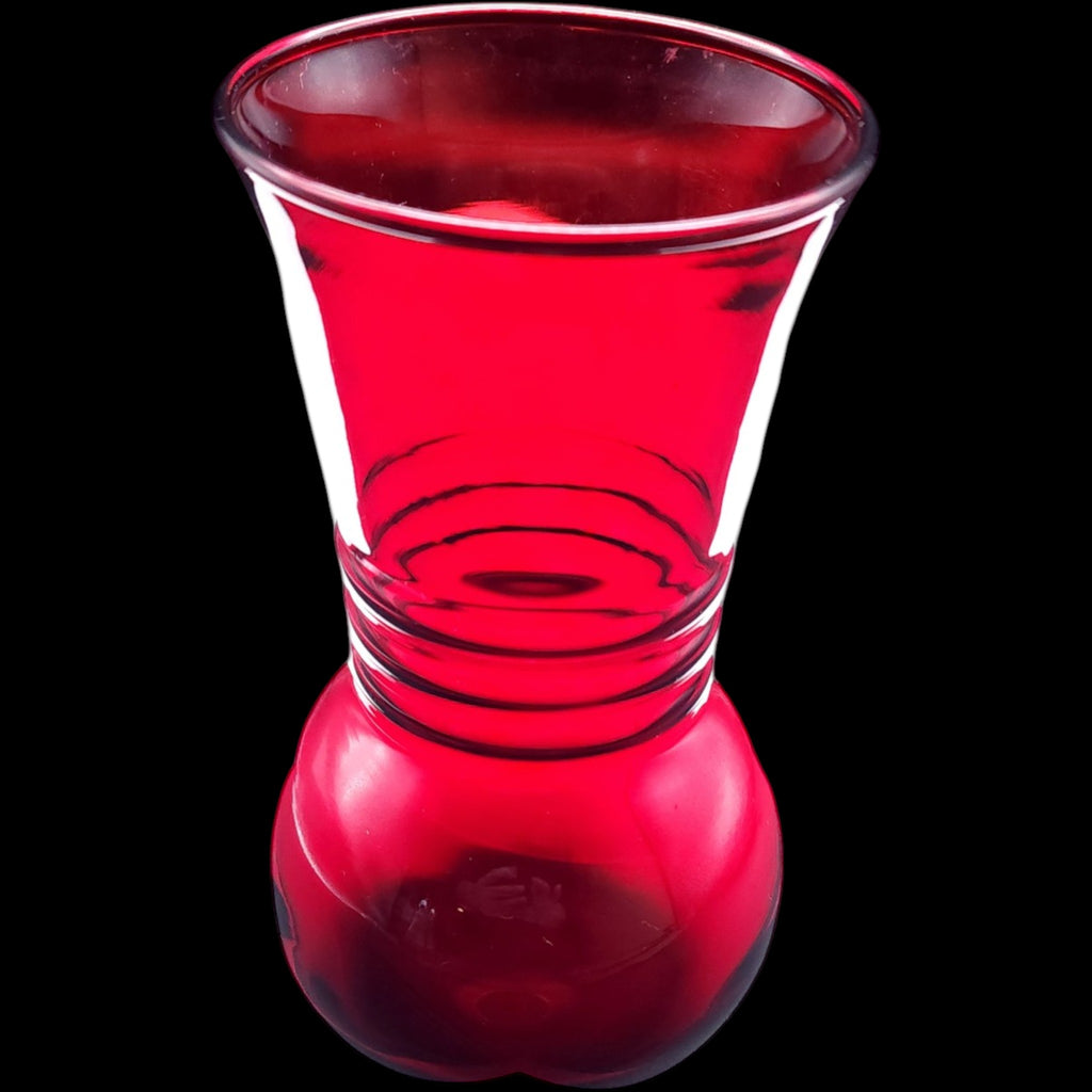 Vintage Anchor Hocking Royal Ruby Red Glass Vase - 6 Inch