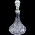 Vintage Avitra Cut Crystal Ships Wine Spirits Decanter with Stopper