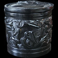 Vintage BOMA Canadian Indigenous Style Black Carved Lidded Trinket Box