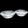Vintage Bohemia Crystal Cut Glass Candlestick Holders Pair in Box