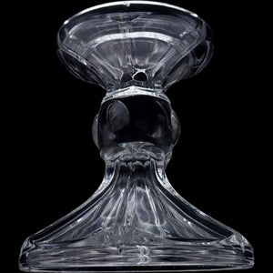 Vintage Bohemia Crystal Pillar Candle Holder Czech Republic Fine Glassware