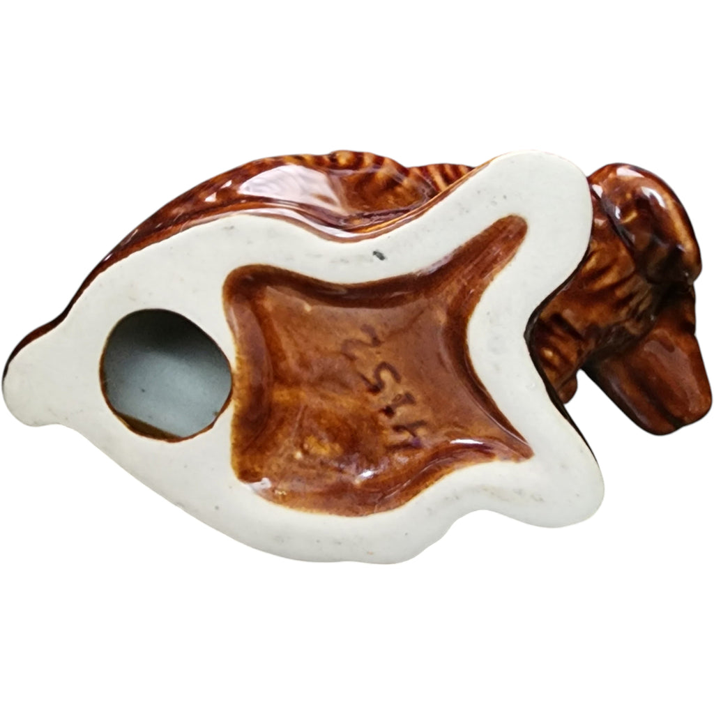 Vintage Ceramic Brown Bloodhound Dog Figurine