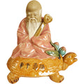 Vintage Chinese Ceramic Shou Lao God of Longevity Figurine