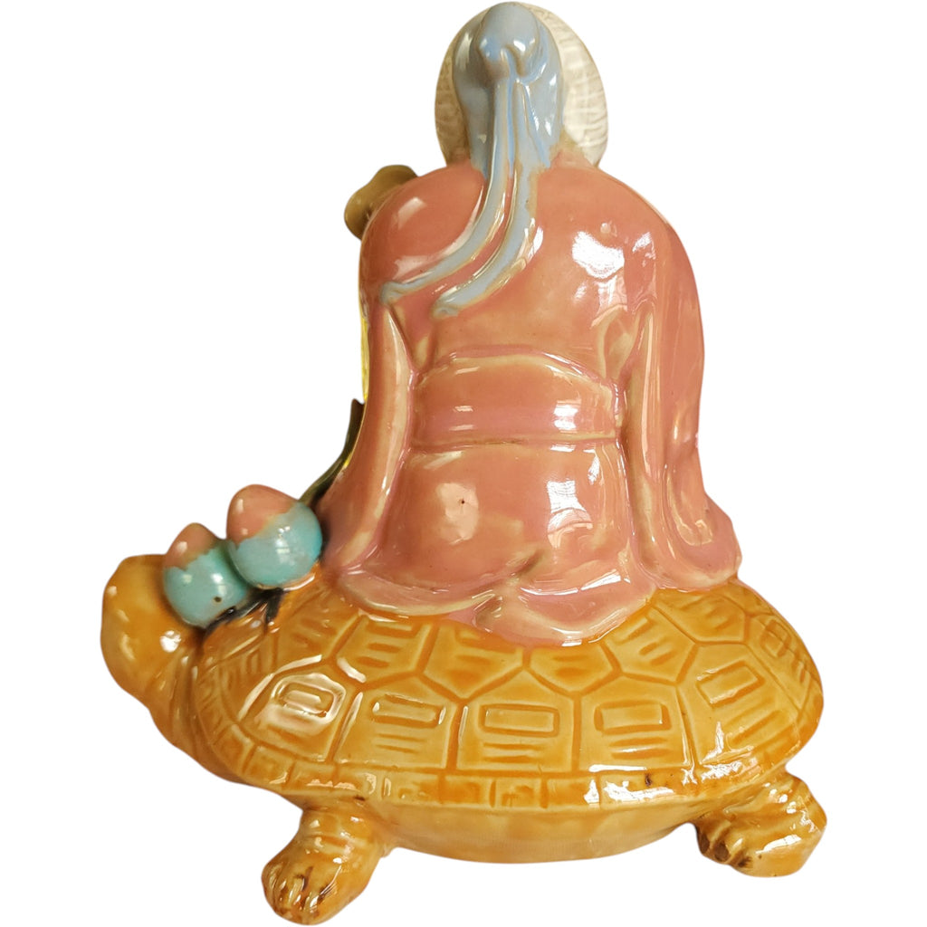 Vintage Chinese Ceramic Shou Lao God of Longevity Figurine