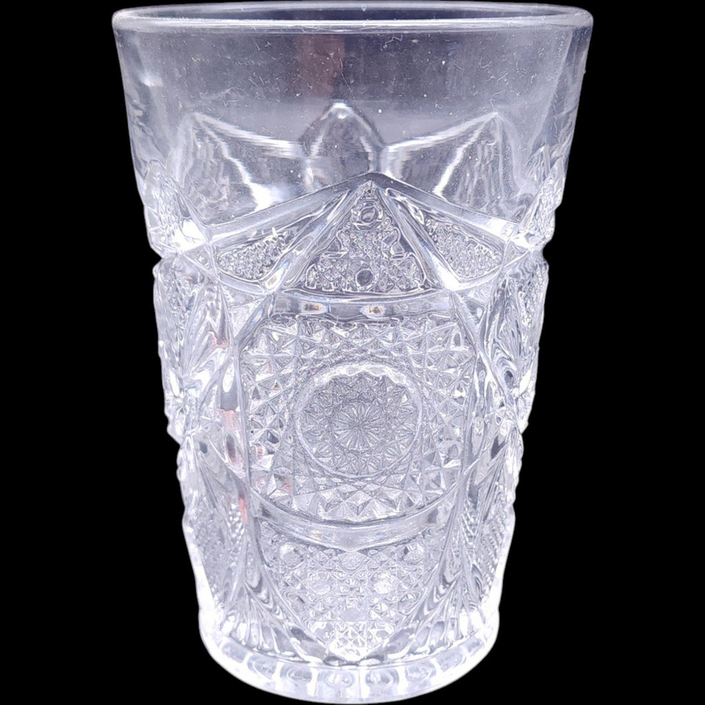 Westmoreland Vintage Clear EAPG Geometric Pressed Glass Tumbler