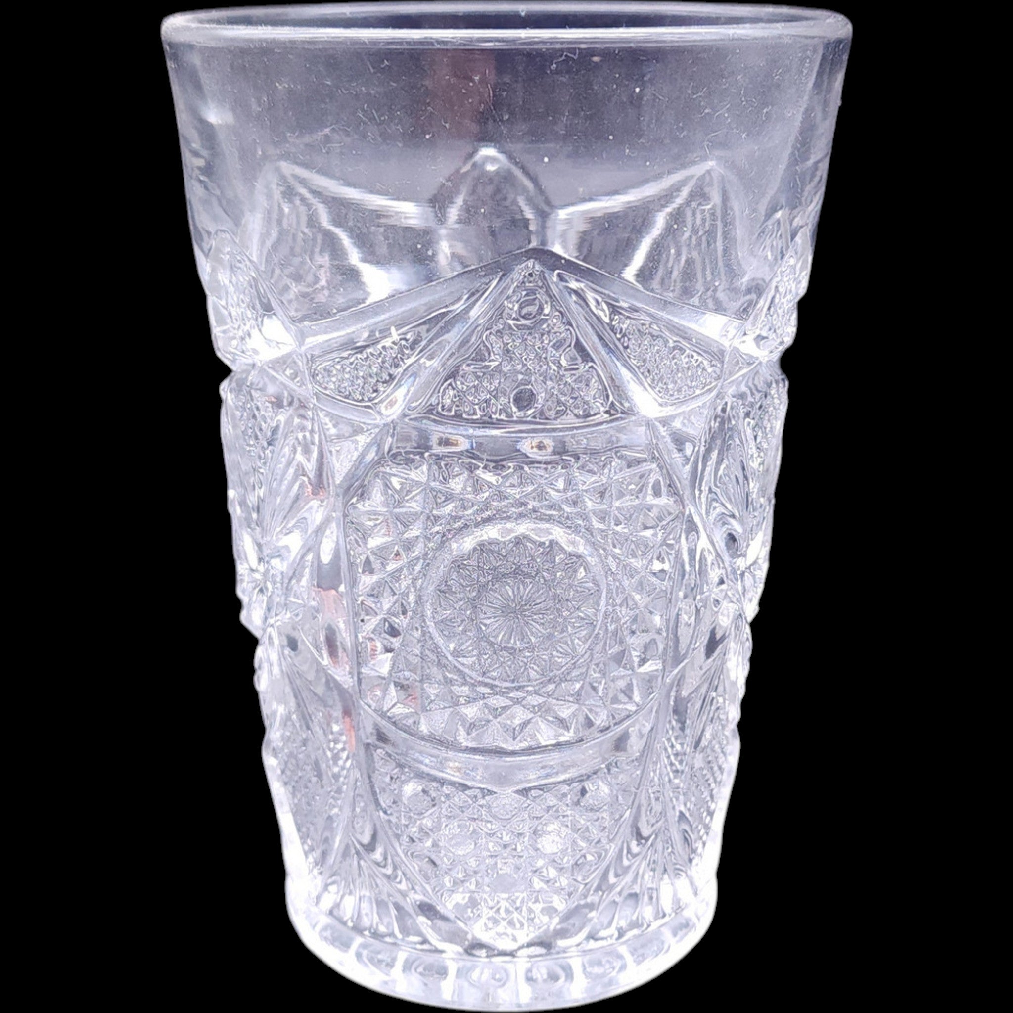 Westmoreland Vintage Clear EAPG Geometric Pressed Glass Tumbler