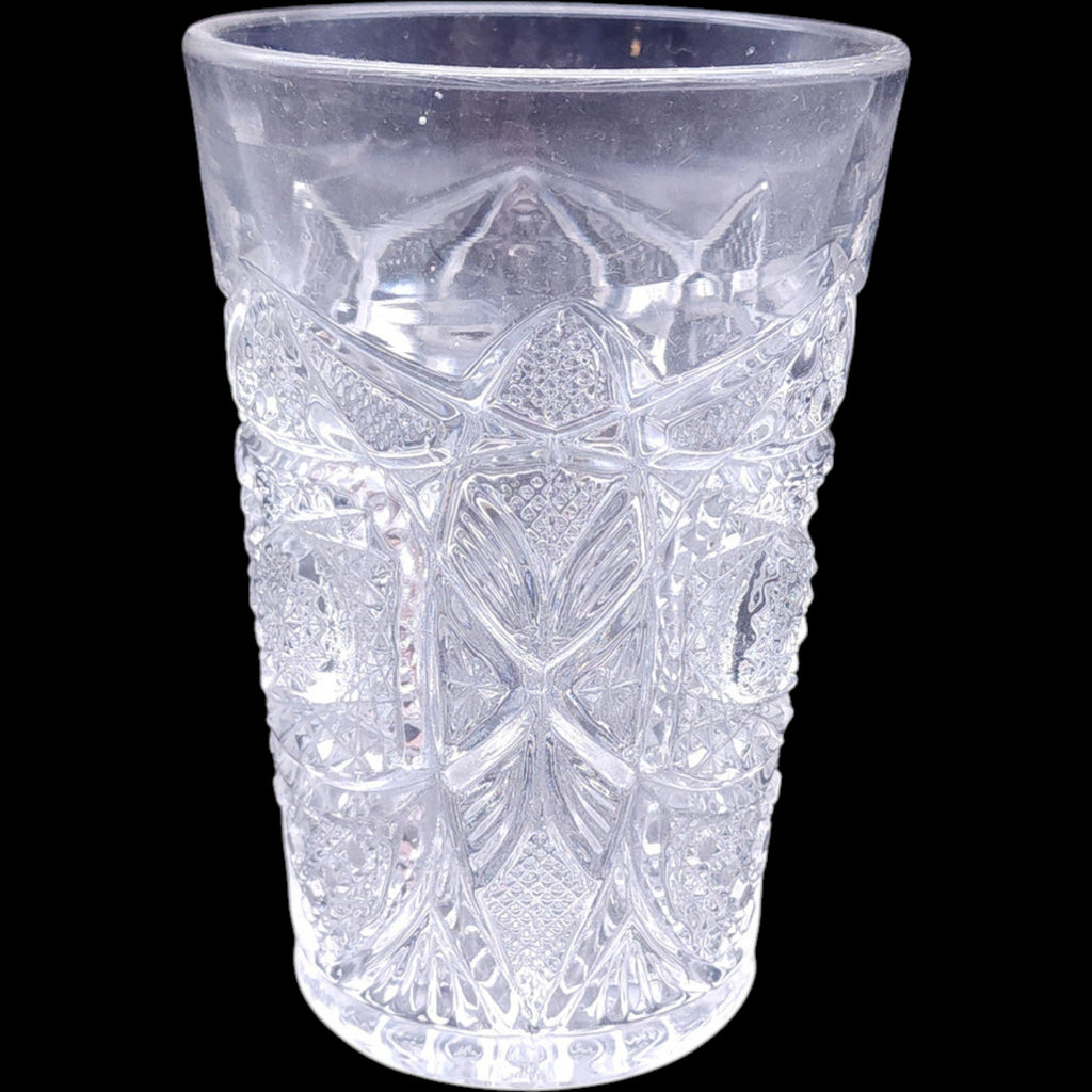 Westmoreland Vintage Clear EAPG Geometric Pressed Glass Tumbler