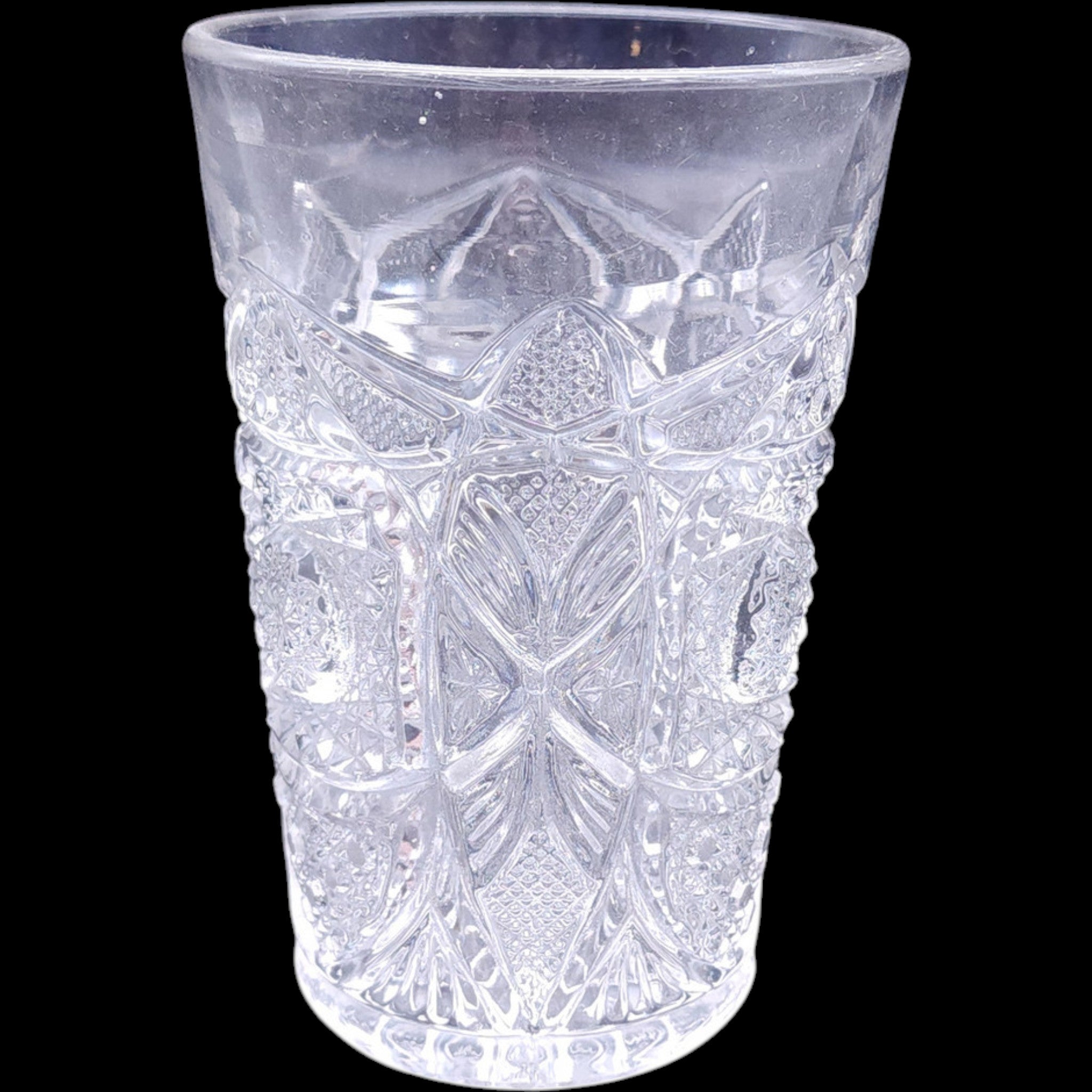 Westmoreland Vintage Clear EAPG Geometric Pressed Glass Tumbler