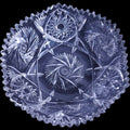 Vintage Clear EAPG Pressed Glass Pinwheel & Hobstar Bowl