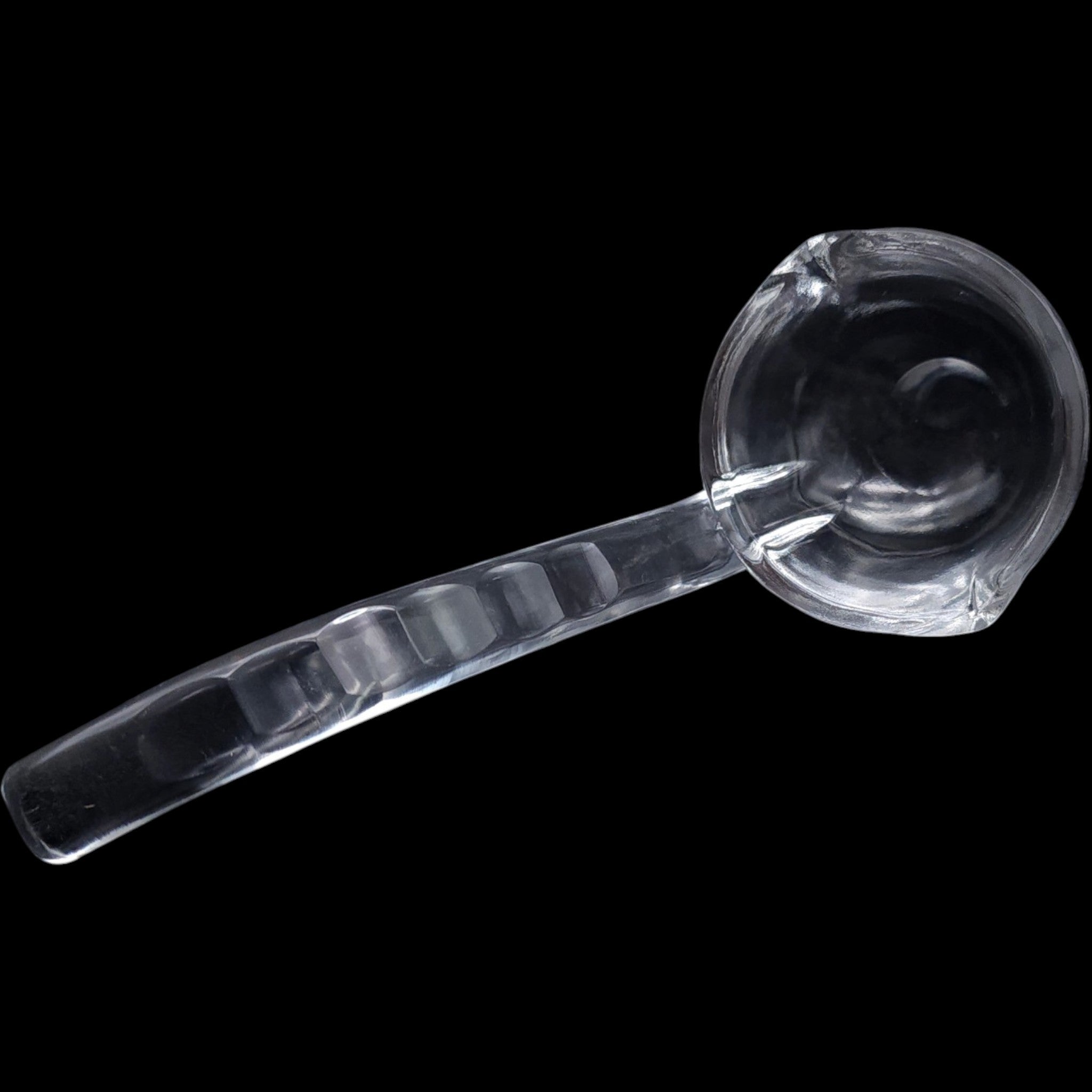 Vintage Clear Glass Sauce Ladle Double Spout Mayonnaise Gravy Server