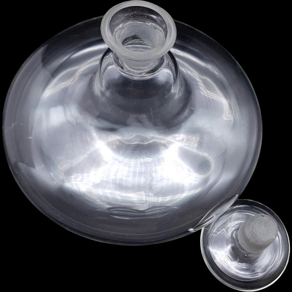 Vintage Clear Glass Ships Decanter with Ground Glass Stopper