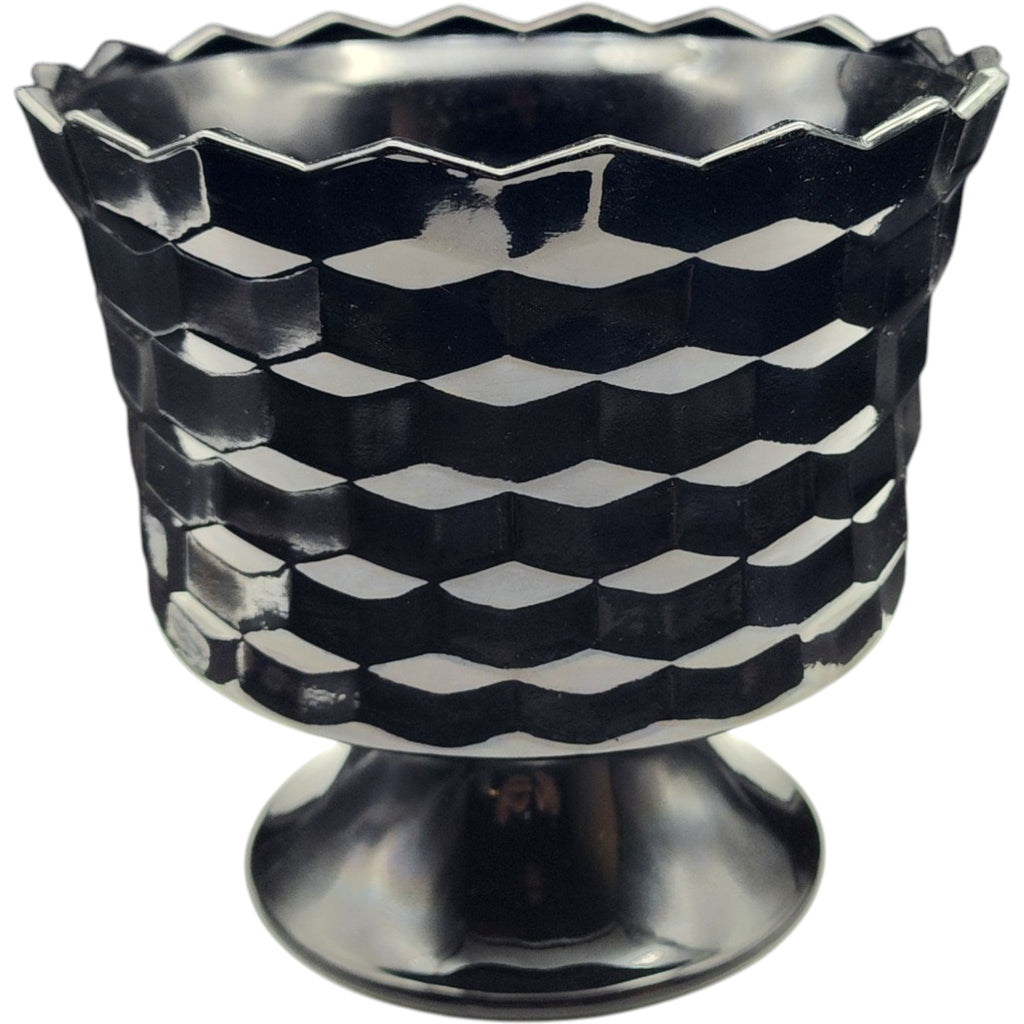 Vintage Colony Whitehall Black Glass Footed Sherbet Bowl