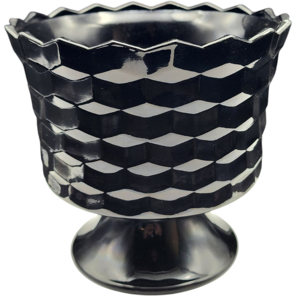Vintage Colony Whitehall Black Glass Footed Sherbet Bowl