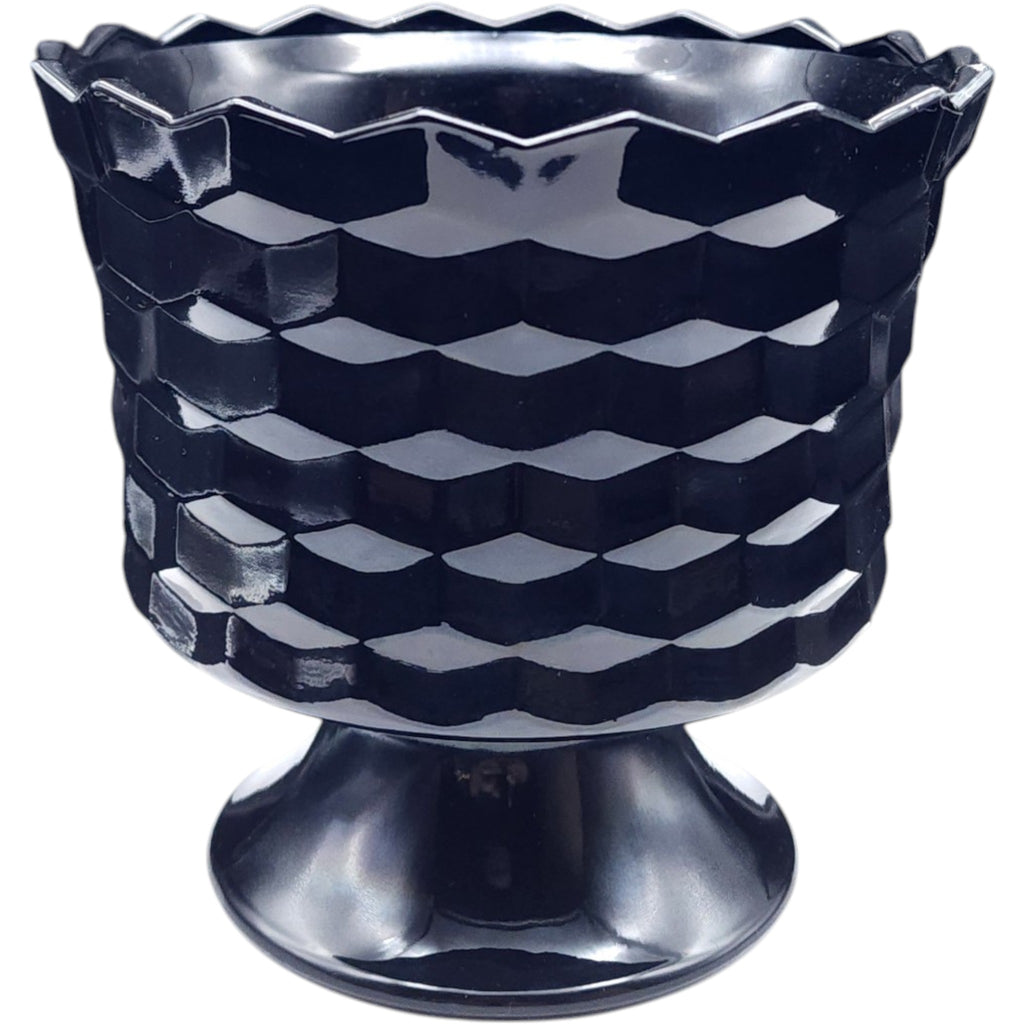 Vintage Colony Whitehall Black Glass Footed Sherbet Bowl