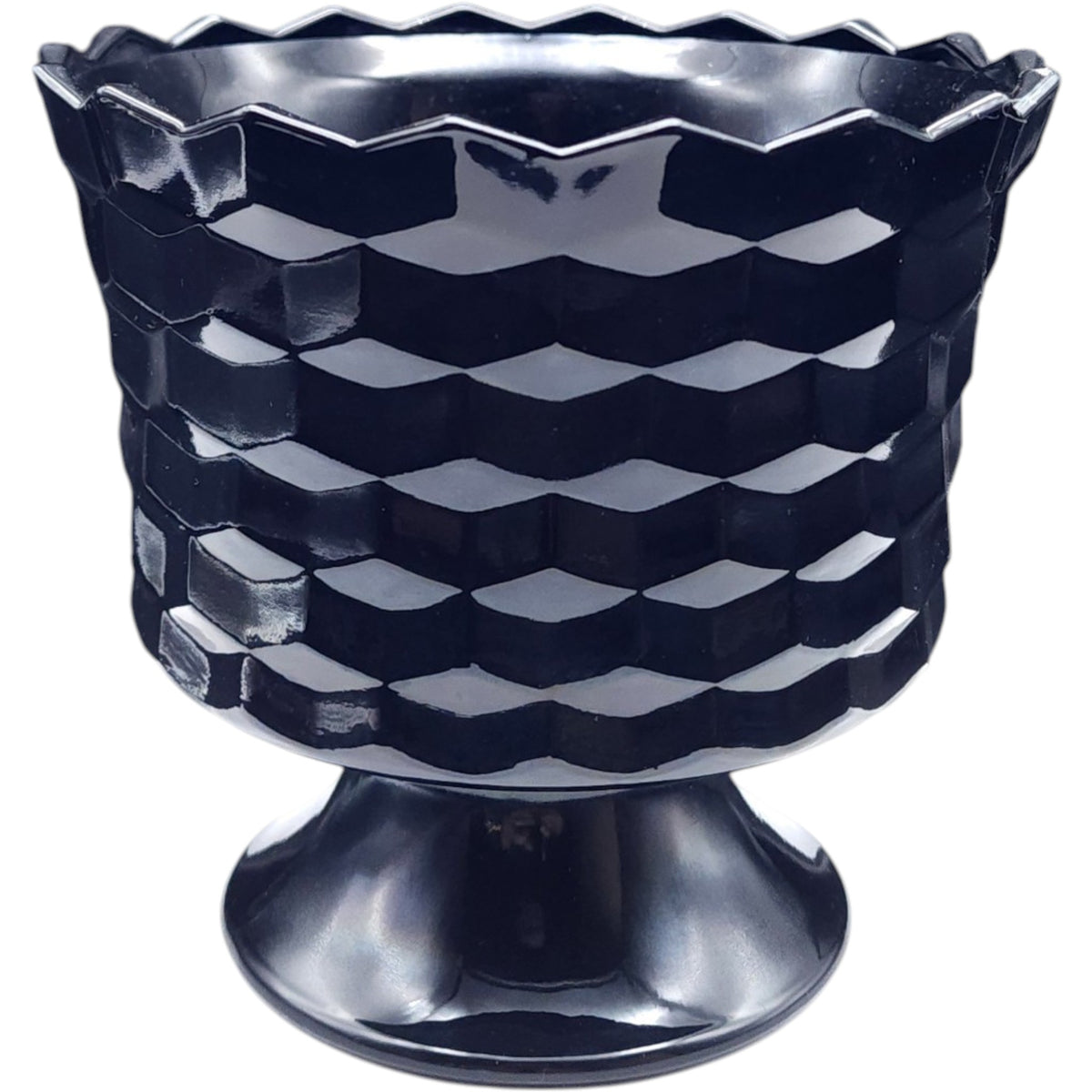 Vintage Colony Whitehall Black Glass Footed Sherbet Bowl