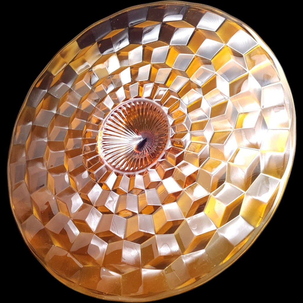 Colony Whitehall Harvest Gold Center Handle Glass Serving Tray