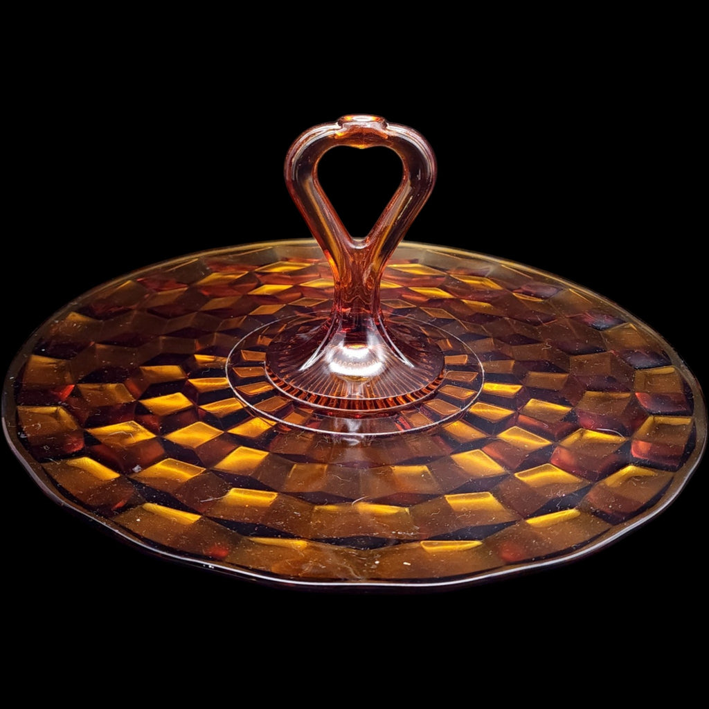Colony Whitehall Harvest Gold Center Handle Glass Serving Tray
