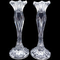 Vintage Cristal D'Arques Durand Charme Crystal Candlestick Holders Pair