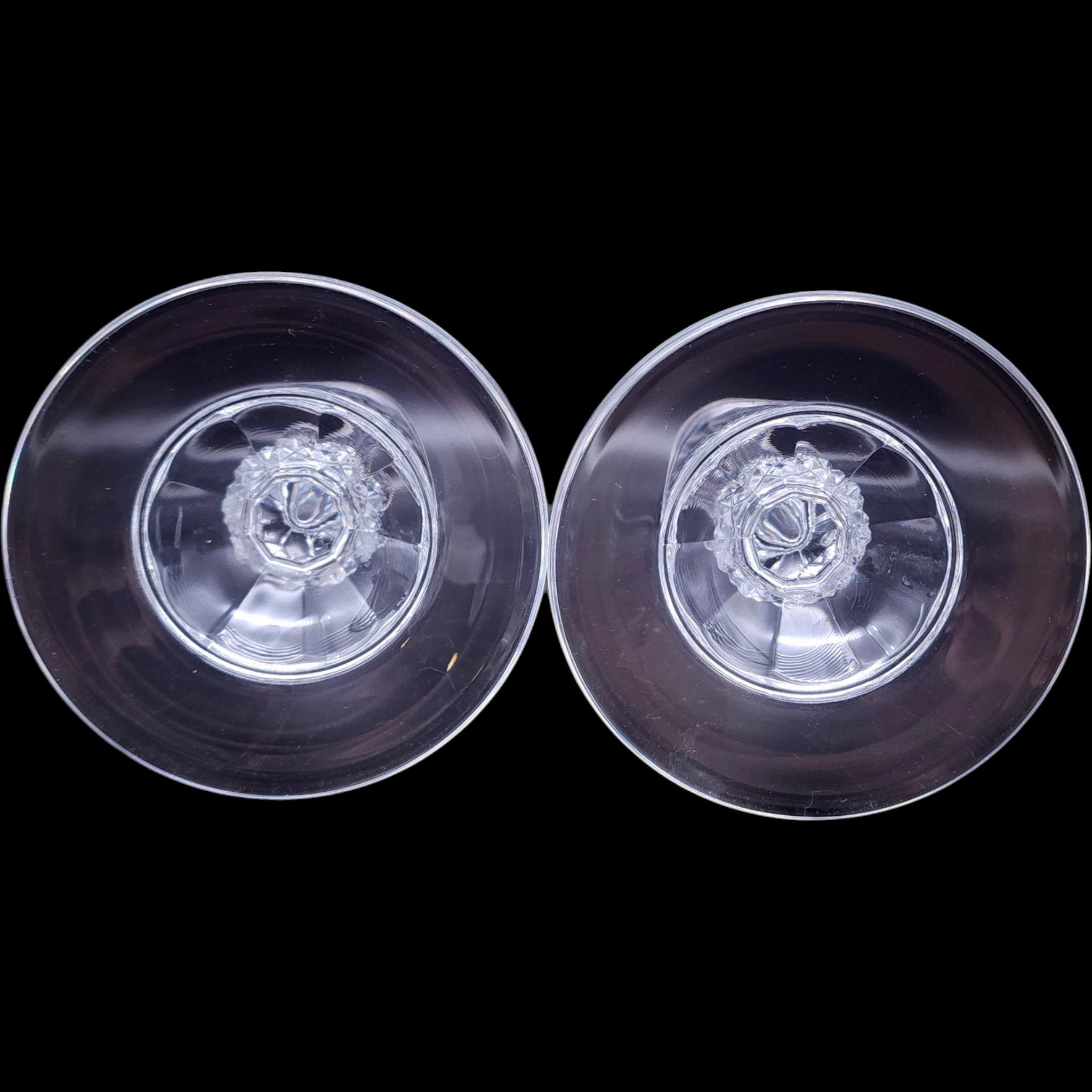Vintage Cristal d'Arques Durand Crystal Candlestick Holders Pair Longchamp