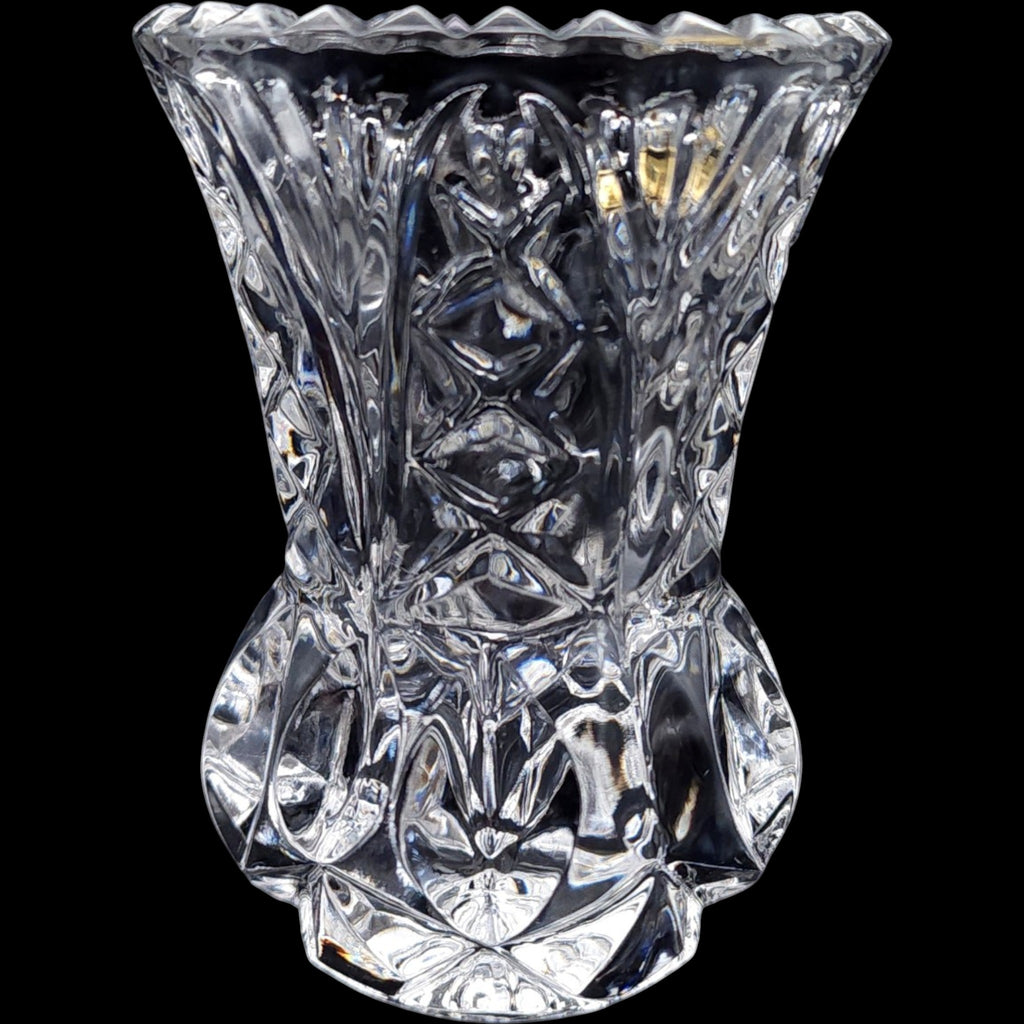 3" Vintage Crystal Zaječar 24% Lead Crystal Mini Urn Vase Yugoslavia