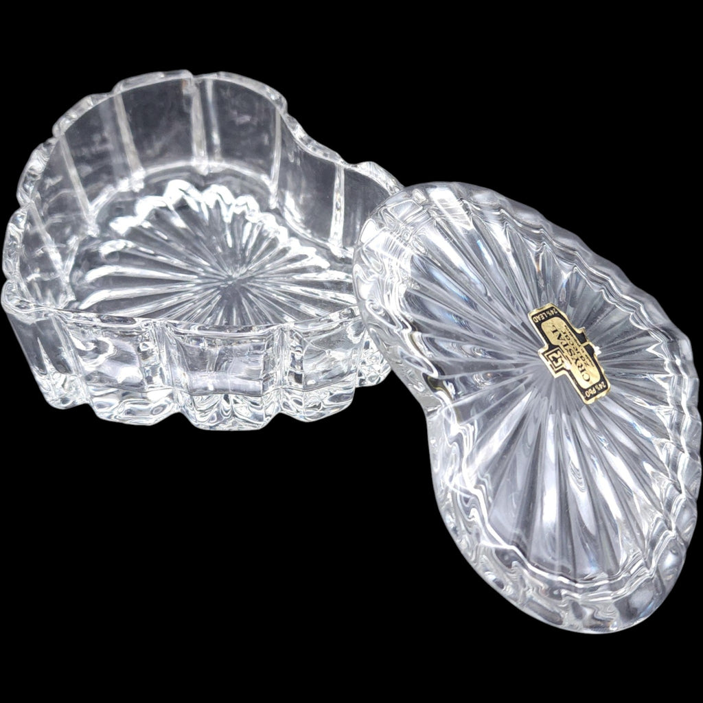 Princess House Crystal Zajecar Heart-Shaped Lidded Lead Crystal Trinket Jewelry Box