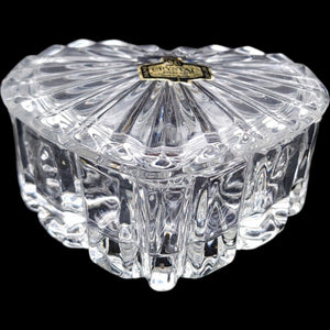 Princess House Crystal Zajecar Heart-Shaped Lidded Lead Crystal Trinket Jewelry Box