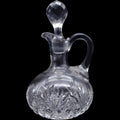 Vintage Cut Crystal Handled Cruet Pitcher with Stopper 6"